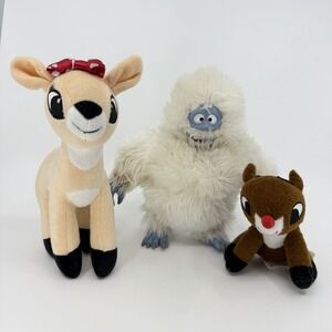 Rudolph Bundle Abominable Snowman 8" Vintage 2000, Clarice Plush, & Mini Rudolph